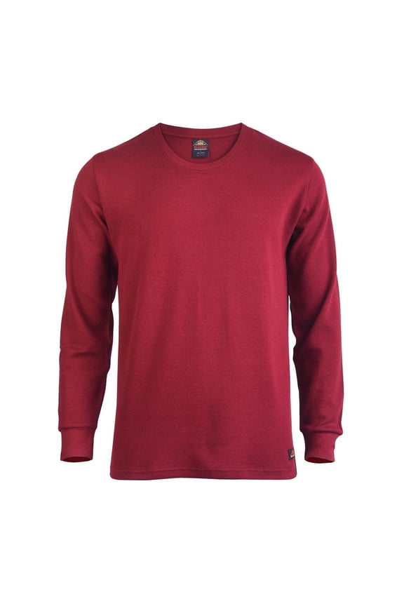 Men's Classic Waffle Knit Mid-Weight Cotton Long Sleeve Light Thermal T-Shirt Top