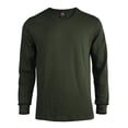 thumbnail image 1 of Cottonbell Men's Classic Waffle Knit Mid-Weight Cotton Long Sleeve Light Thermal T-Shirt Top, 1 of 3