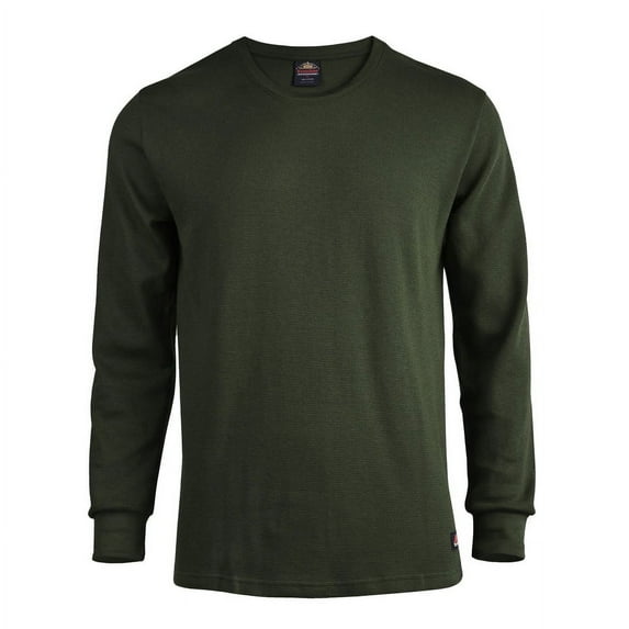 Cottonbell Men's Classic Waffle Knit Mid-Weight Cotton Long Sleeve Light Thermal T-Shirt Top