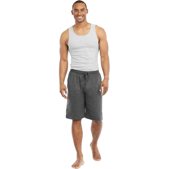 Cottonbell Men's & Unisex Casual Cotton Knitted Pajama Shorts Loungewear with Drawstring