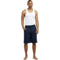 thumbnail image 1 of Cottonbell Men's & Unisex Casual Cotton Knitted Pajama Shorts Loungewear with Drawstring, 1 of 4