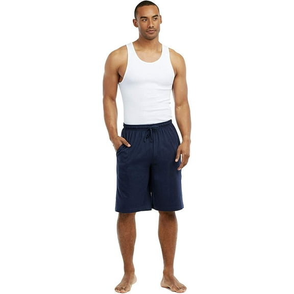 Cottonbell Men's & Unisex Casual Cotton Knitted Pajama Shorts Loungewear with Drawstring