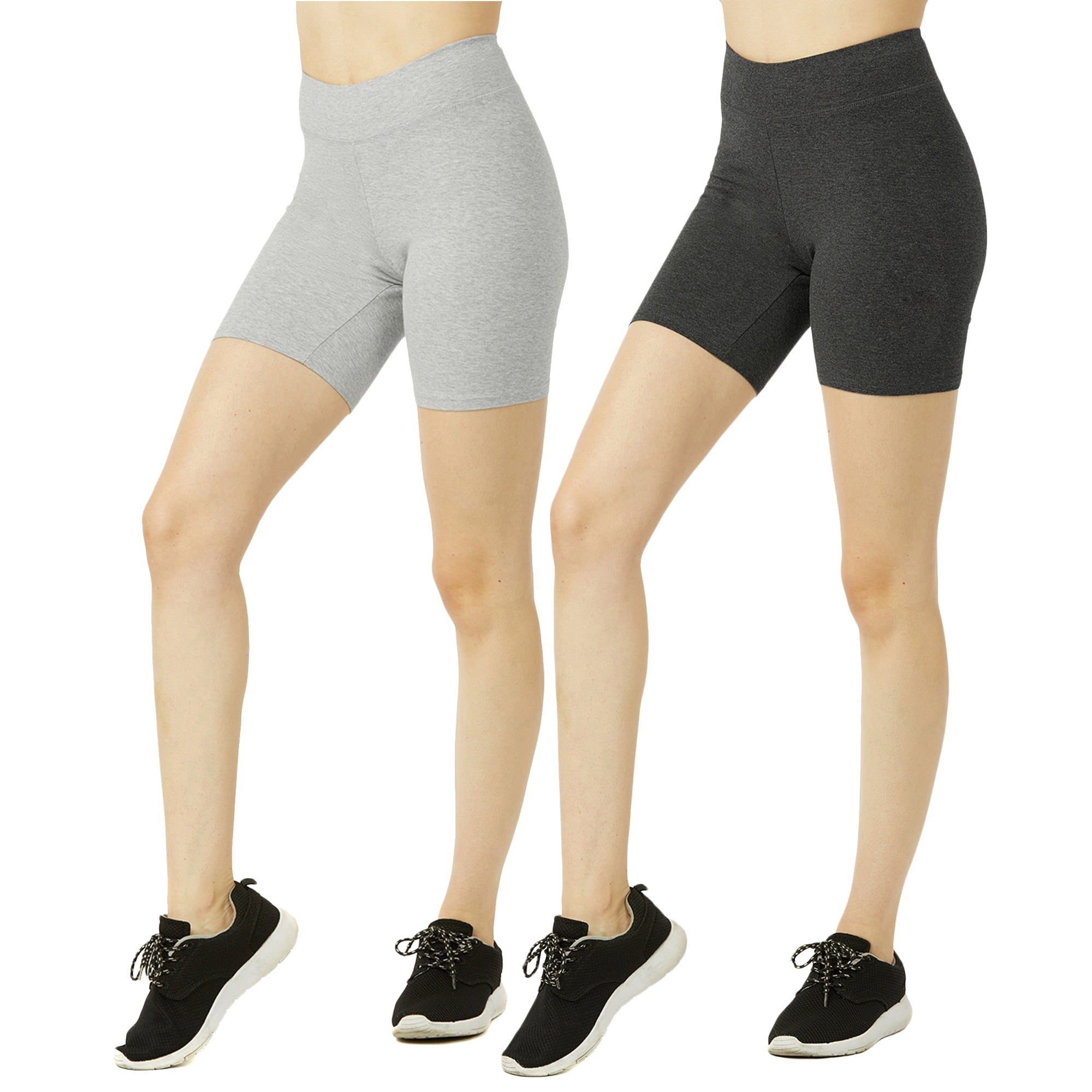 Women's Wide Waistband Biker Leggings Bike Shorts for Workout Running  Athletic Yoga Knee Length Pants Plus Size 