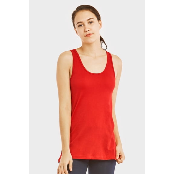Cottonbell Women's Loose Fit Jersey Workout Sports Active Flowy Tank Tops
