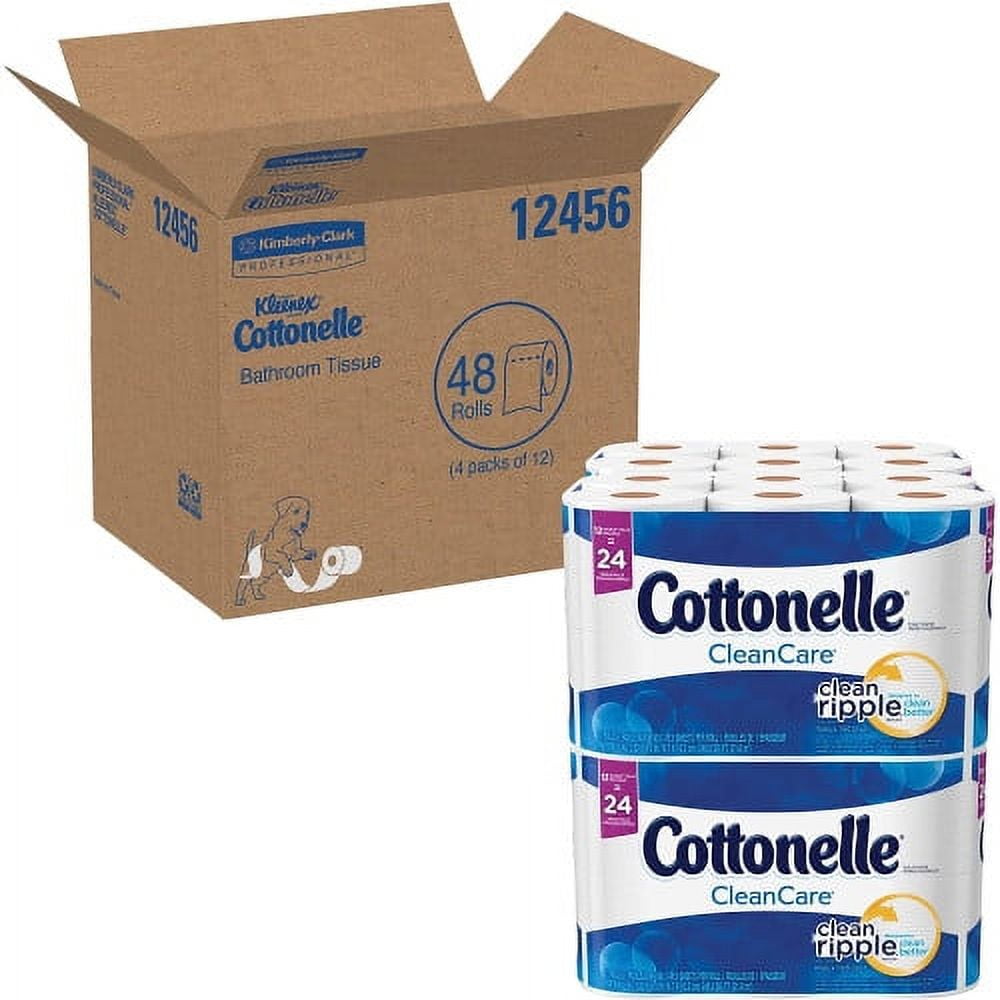 Cottonelle Clean Care Bathroom Tissue, Septic Safe, 1Ply, White, 170