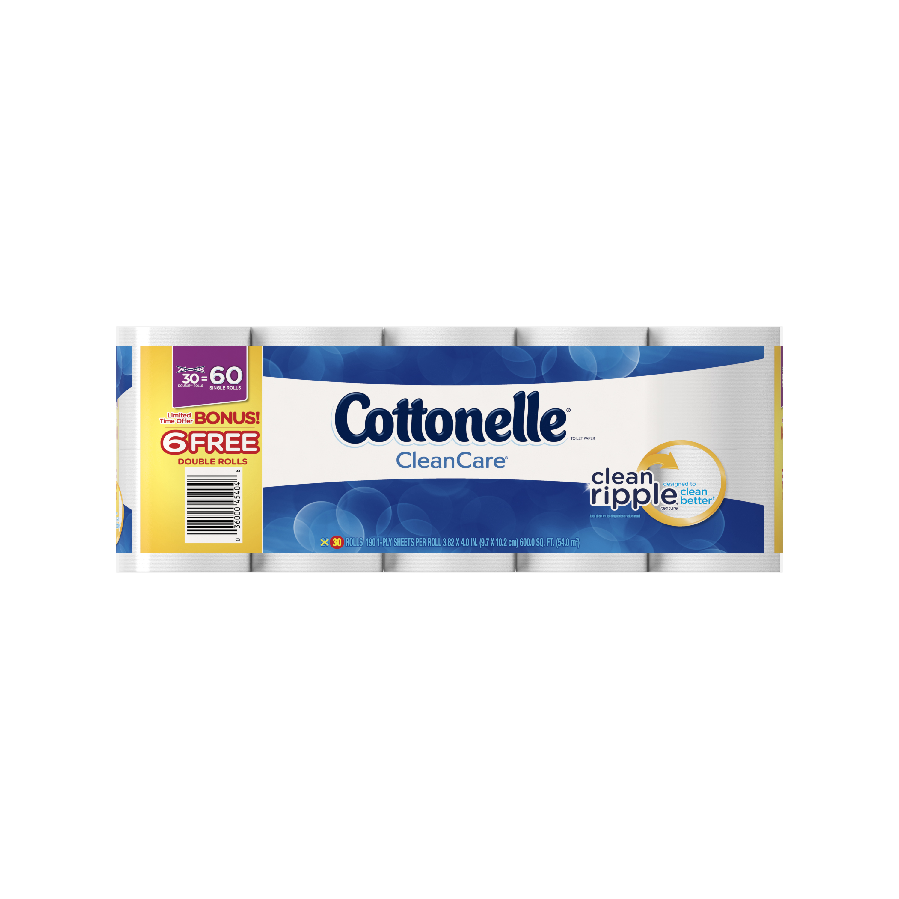 Cottonelle Clean Care Double Roll Toilet Paper, 190 sheets, 24 rolls - image 1 of 7