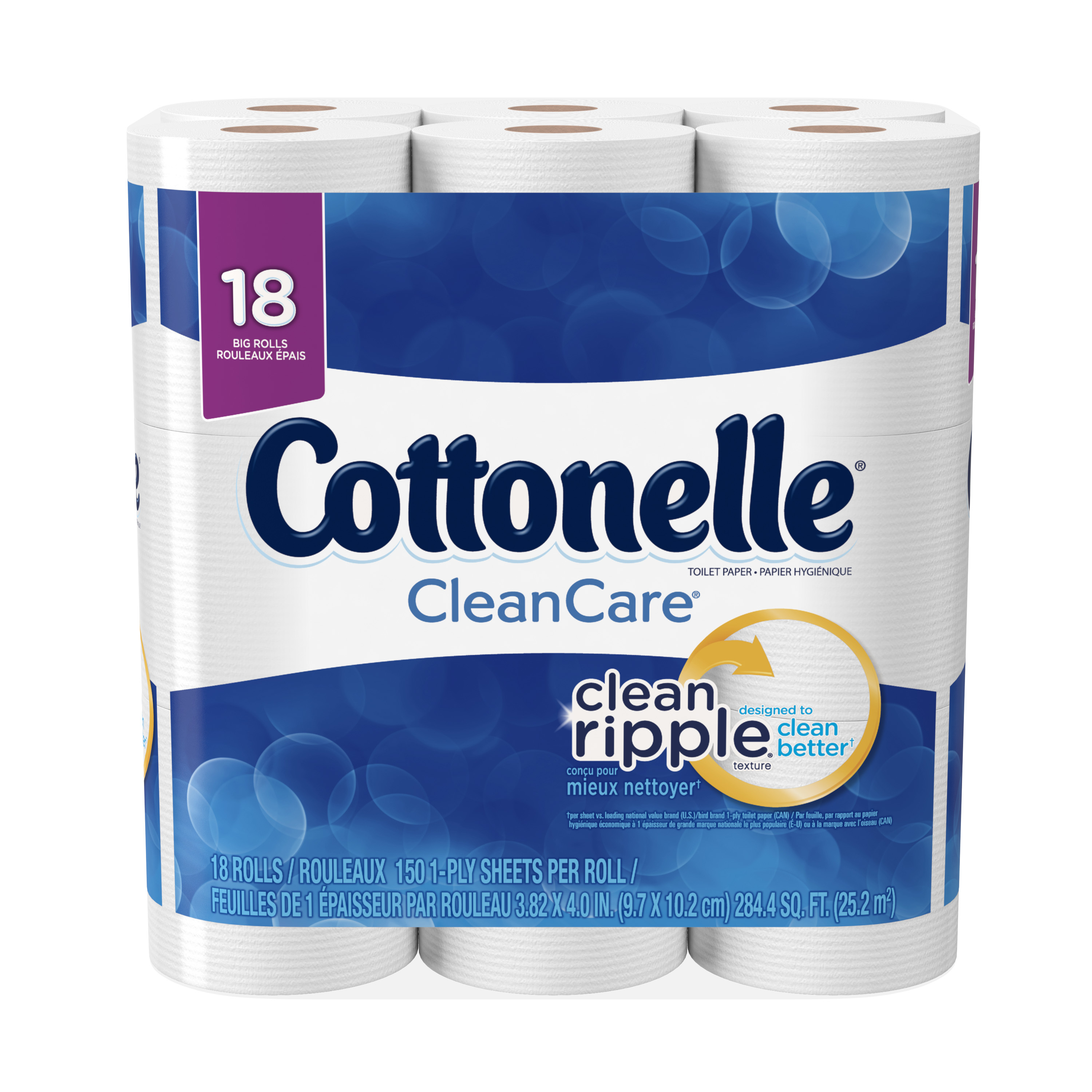 Cottonelle Clean Care Toilet Paper, 18 Big Rolls - image 1 of 8