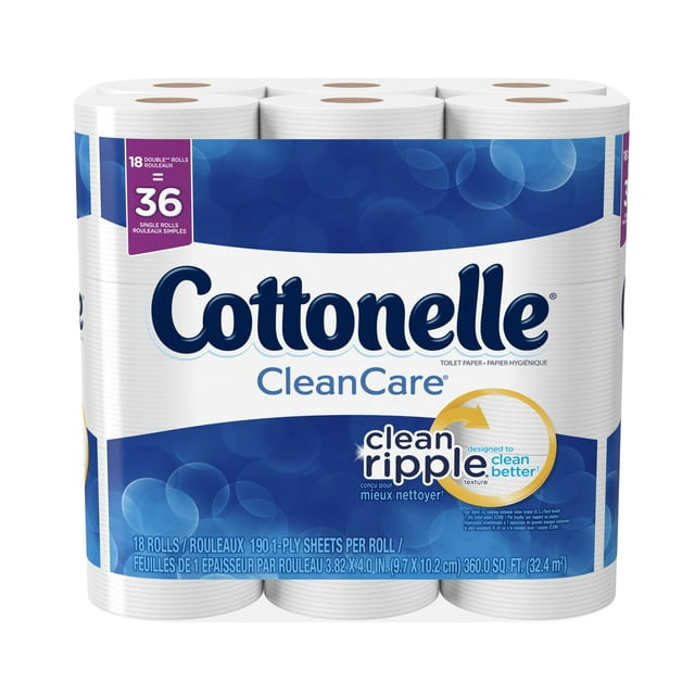 Cottonelle Clean Care Toilet Paper, 18 Double Rolls