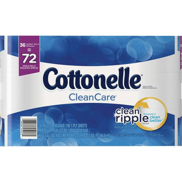 Cottonelle Clean Care Toilet Paper, 36 Double Rolls