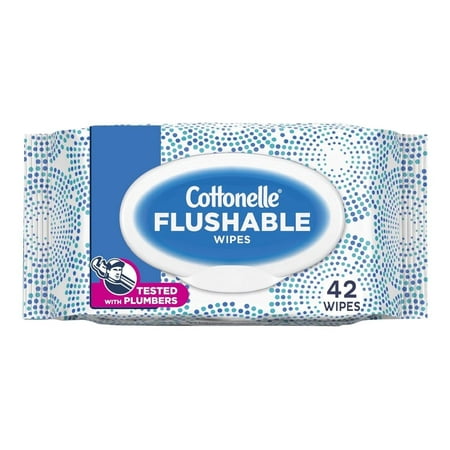 Cottonelle - Cleaning wipes - fiber - 42 sheets - white (pack of 8)