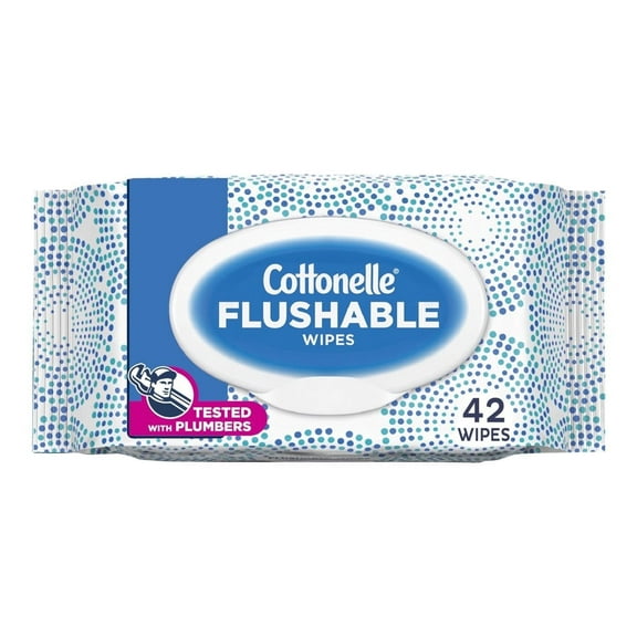Cottonelle - Cleaning wipes - fiber - 42 sheets - white (pack of 8)