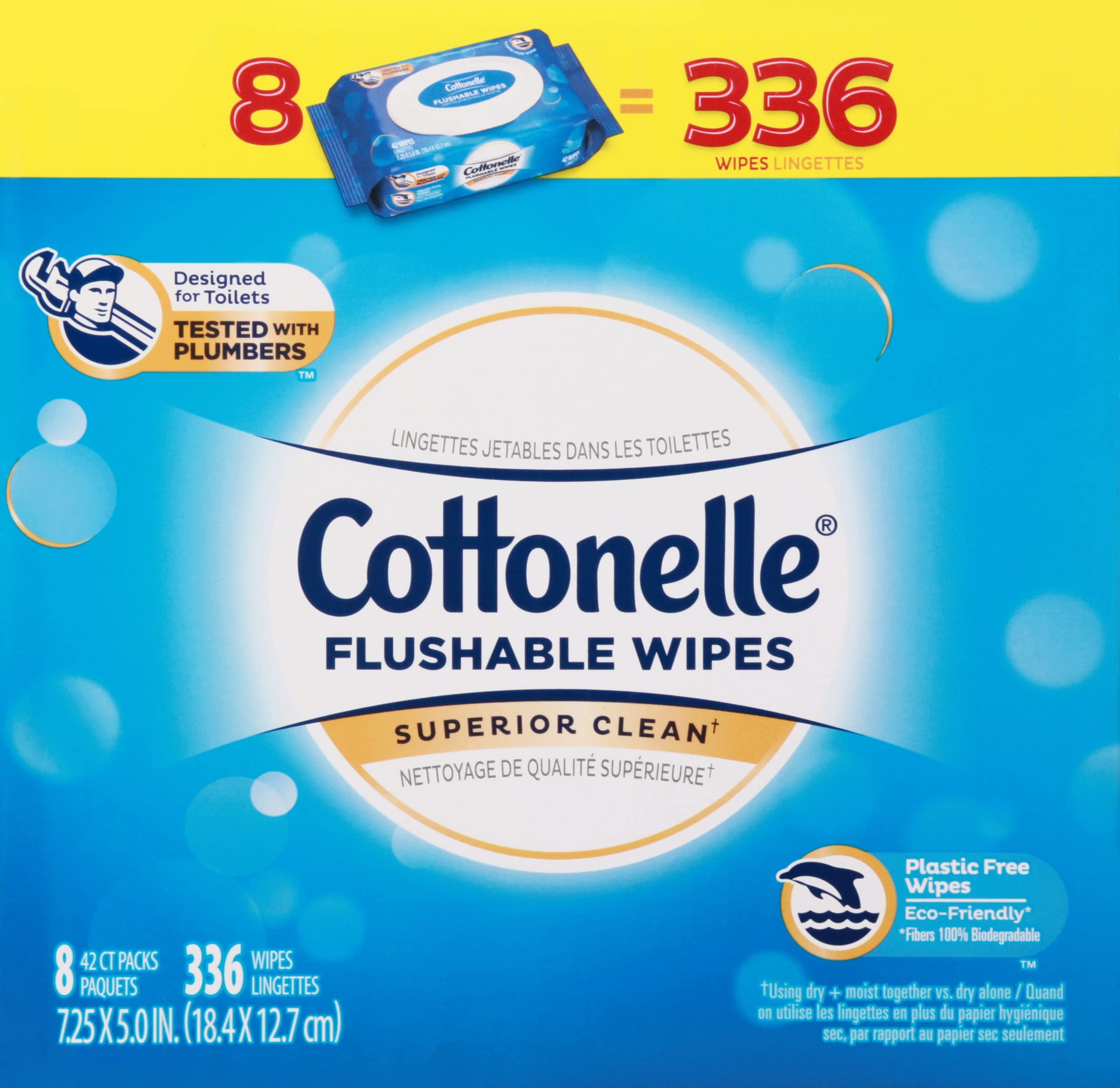 Cottonelle Flushable Wet Wipes Flip-Top (Pack of 2) - Walmart.com