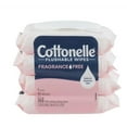 thumbnail image 1 of Cottonelle Fragrance Free Sensitive Flushable Wet Wipes, 4 Flip-Top 168 Total Wipes, 1 of 4