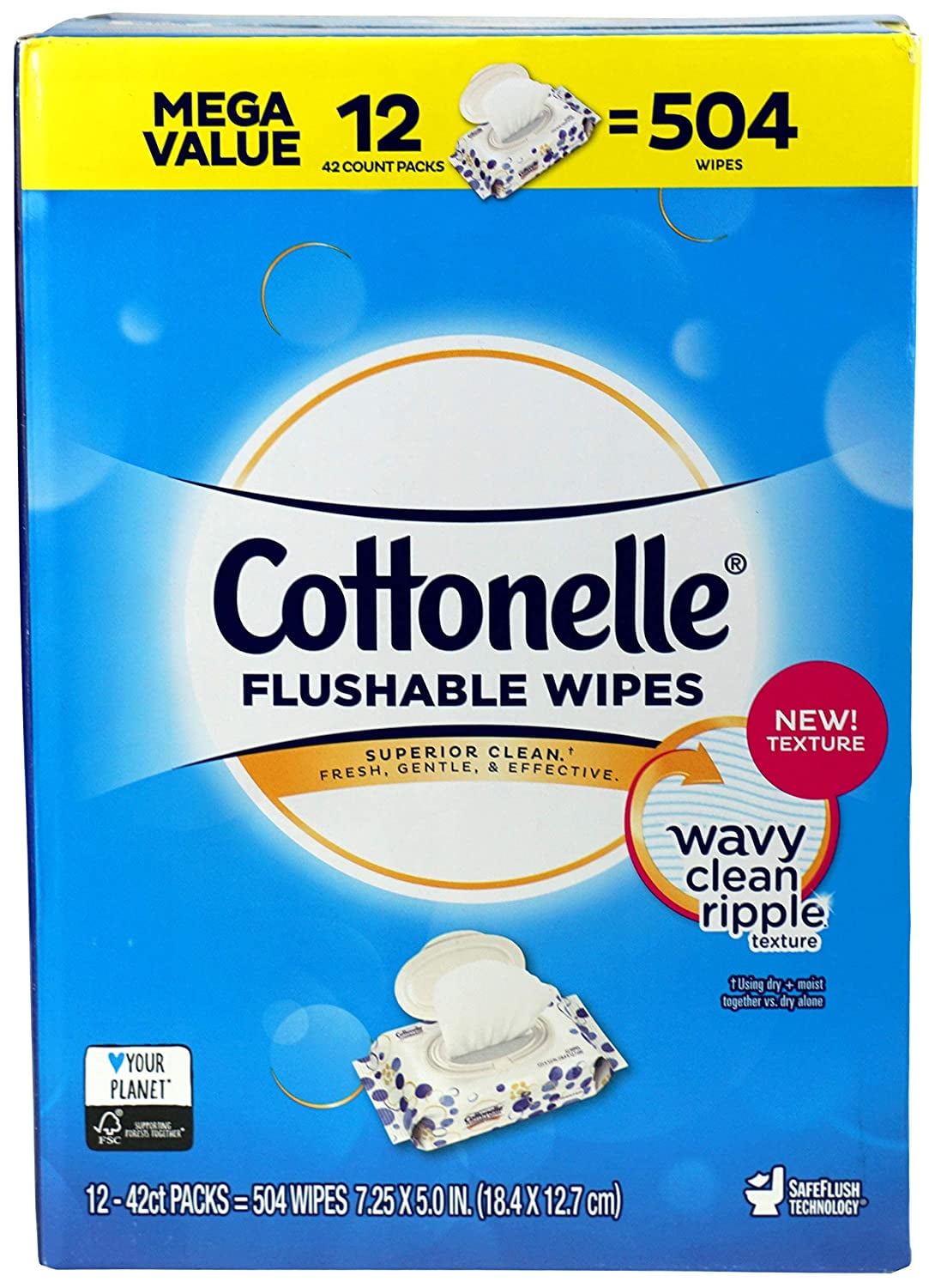 Cottonelle Fresh Care Flushable Cleansing Cloth, 560 Count