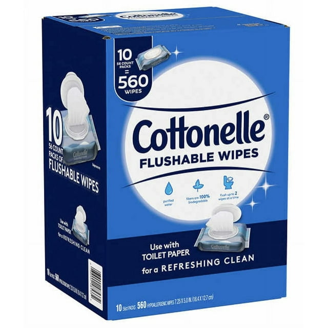 Cottonelle Fresh Care Flushable Cleansing Cloth, 560 Count