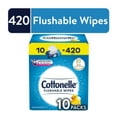thumbnail image 1 of Cottonelle Fresh Care Flushable Wet Wipes, 10 Flip-Top Packs (420 Total Wipes), 1 of 2