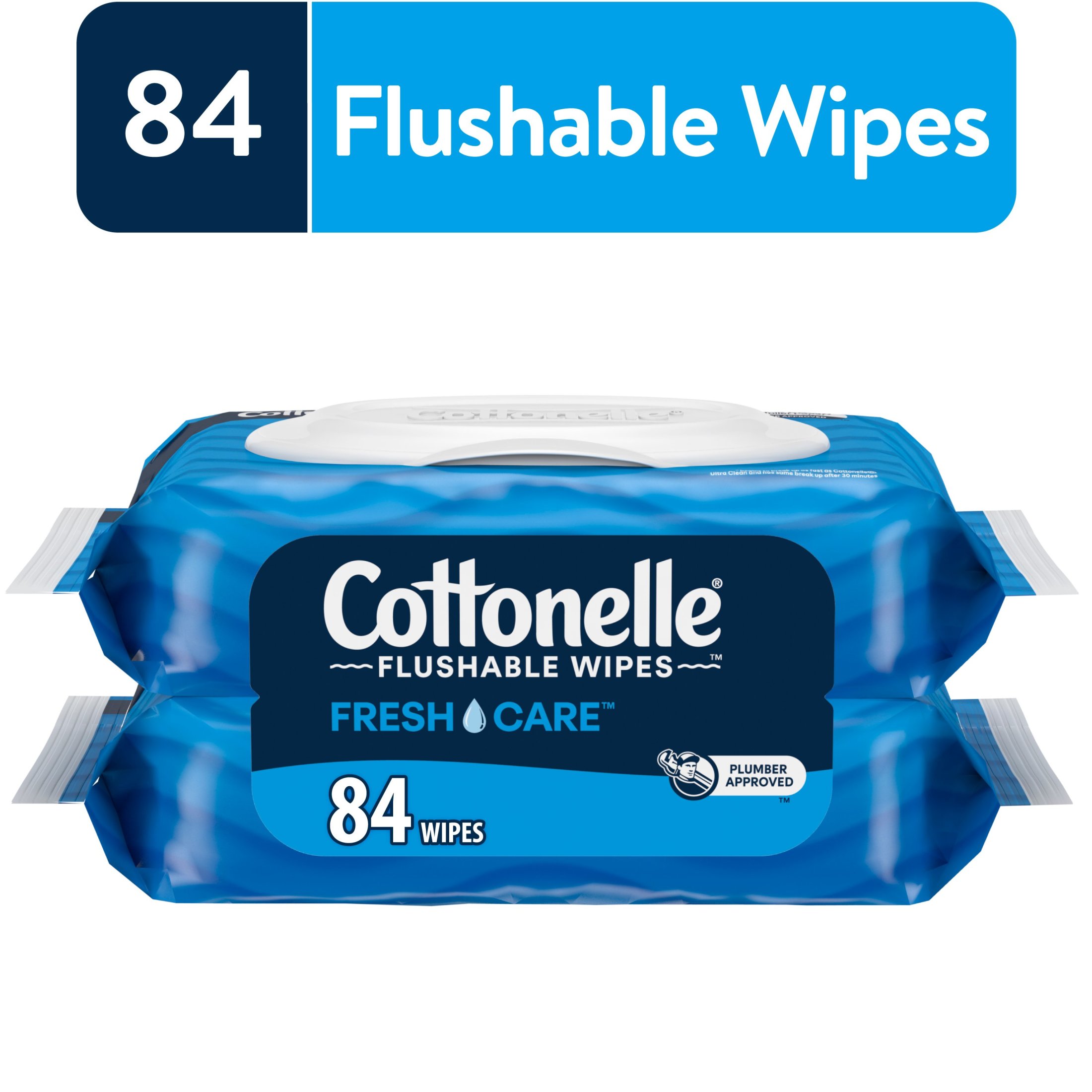 Cottonelle Fresh Care Flushable Wipes, 2 Flip-Top Packs - image 1 of 11