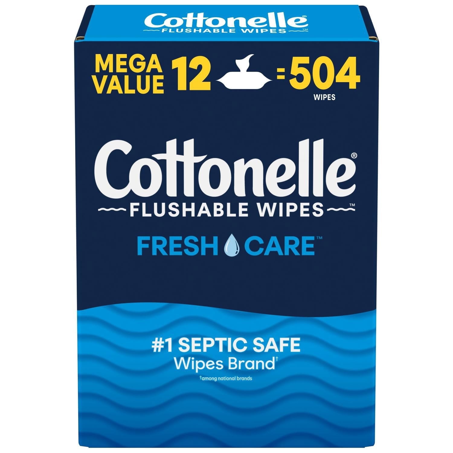 Cottonelle FreshCare Flushable Wipes, 12 Packs, 504 Total Wipes