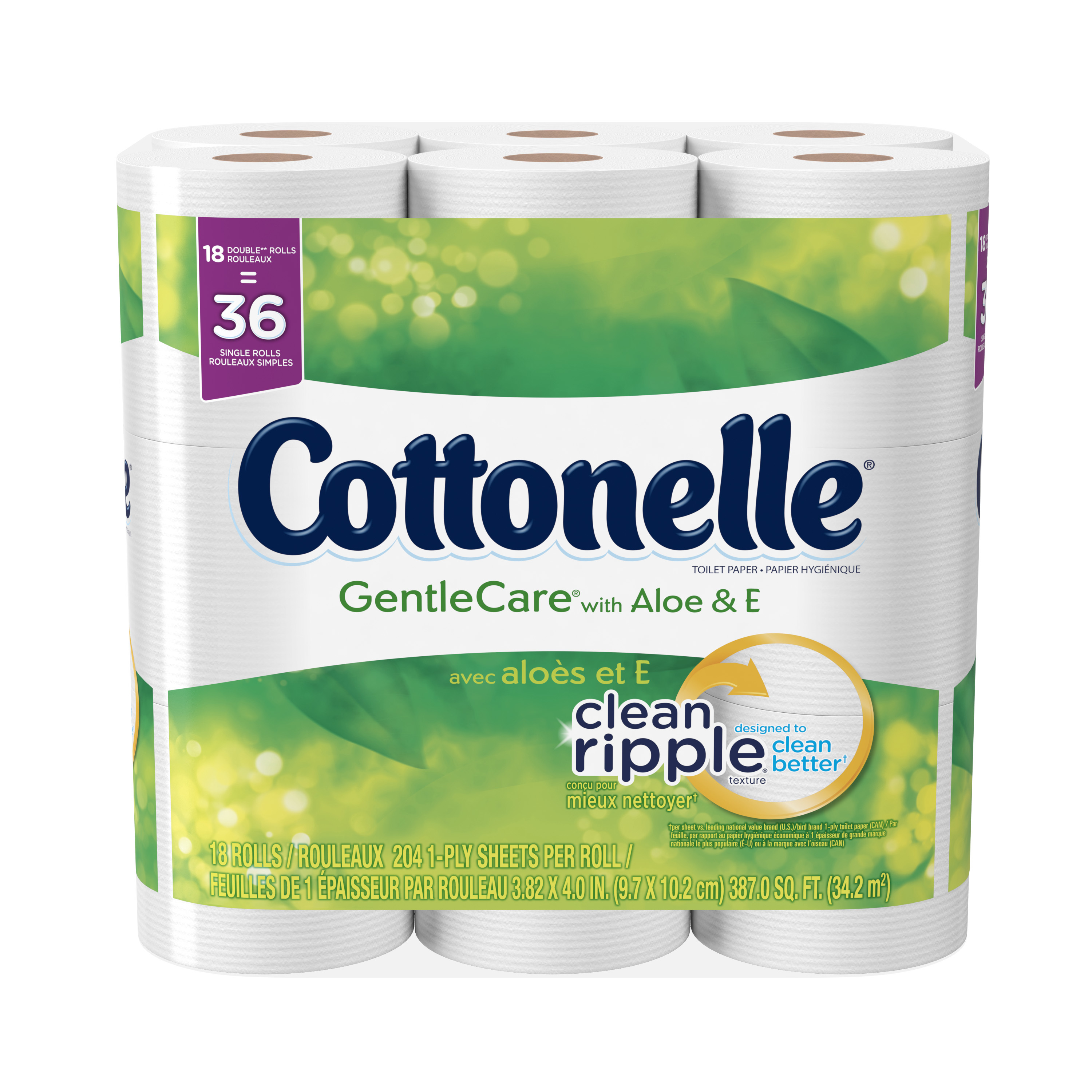 Cottonelle Gentle Care Toilet Paper, 18 Double Rolls - image 1 of 5