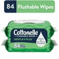 thumbnail image 1 of Cottonelle Gentle Plus Flushable Wet Wipes, 2 Flip-Top Packs, 1 of 8