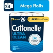 Cottonelle Ultra Clean Toilet Paper, 24 Mega Rolls