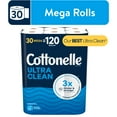 thumbnail image 1 of Cottonelle Ultra Clean Toilet Paper, 30 Mega Rolls, 1 of 10