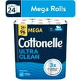 thumbnail image 1 of Cottonelle Ultra Clean Toilet Paper, Strong Toilet Tissue, 24 Mega Rolls, 1 of 8