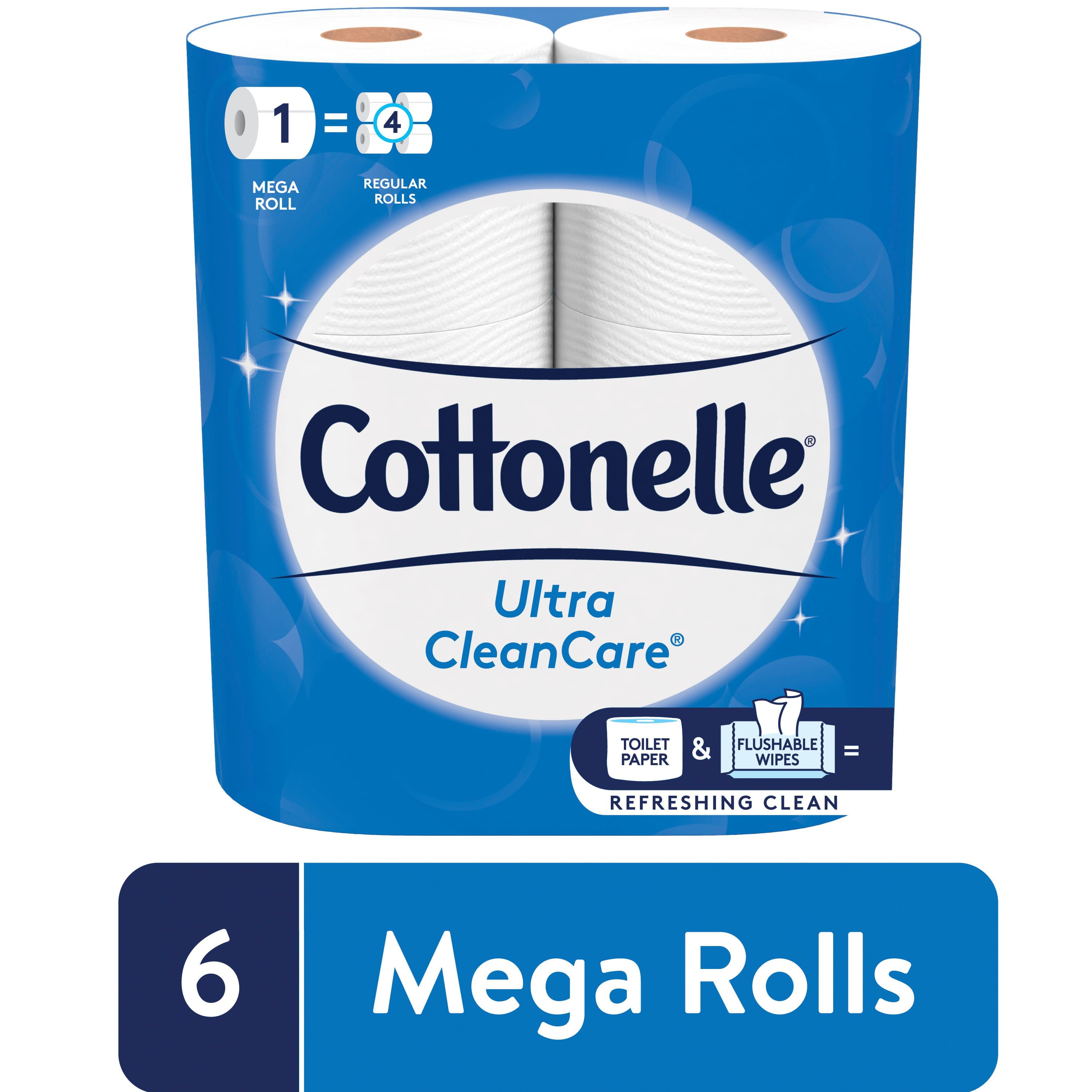Cottonelle Ultra CleanCare Toilet Paper, 6 Mega Rolls