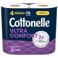 thumbnail image 1 of Cottonelle Ultra Comfort Soft Toilet Paper, 4 Mega Rolls = 16 Regular Rolls, 1 of 3