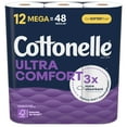 thumbnail image 1 of Cottonelle Ultra Comfort Strong Toilet Paper, 12 Mega Rolls, 244 Sheets Per Roll, 1 of 6