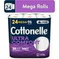 thumbnail image 1 of Cottonelle Ultra Comfort Toilet Paper, 24 Mega Rolls, 268 Sheets Per Roll (6,432 Total), 1 of 10