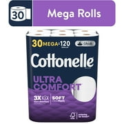 Cottonelle Ultra Comfort Toilet Paper, 30 Mega Rolls