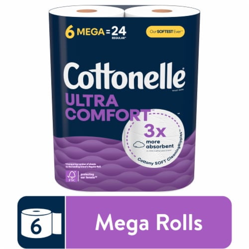 Cottonelle Ultra Comfort Toilet Paper Mega Roll 6 rolls - Pack of 2