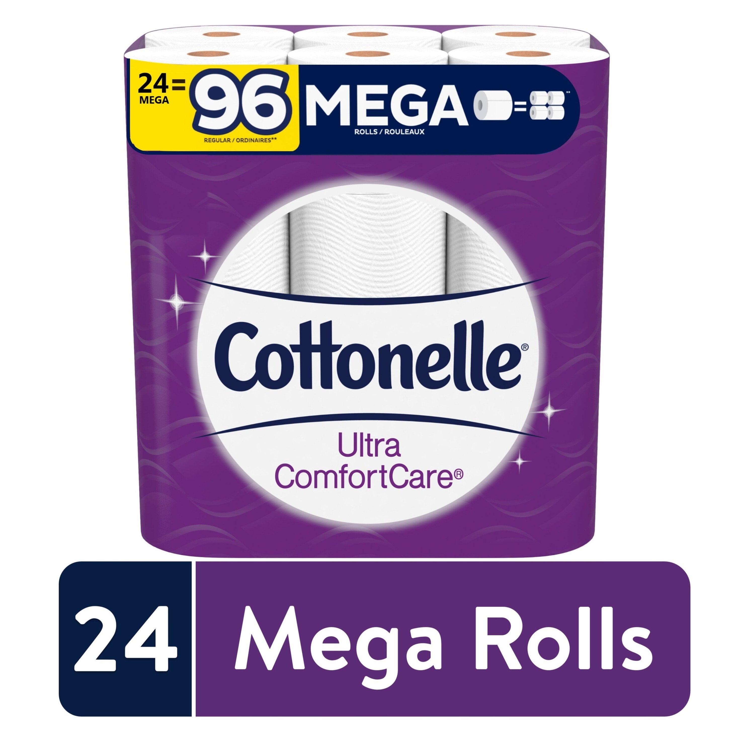 Cottonelle Ultra ComfortCare Ripple Clean Toilet Paper, 24 Mega