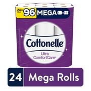 Cottonelle Ultra ComfortCare Toilet Paper, 24 Mega Rolls, 284 Sheets per Roll (6,816 Total)