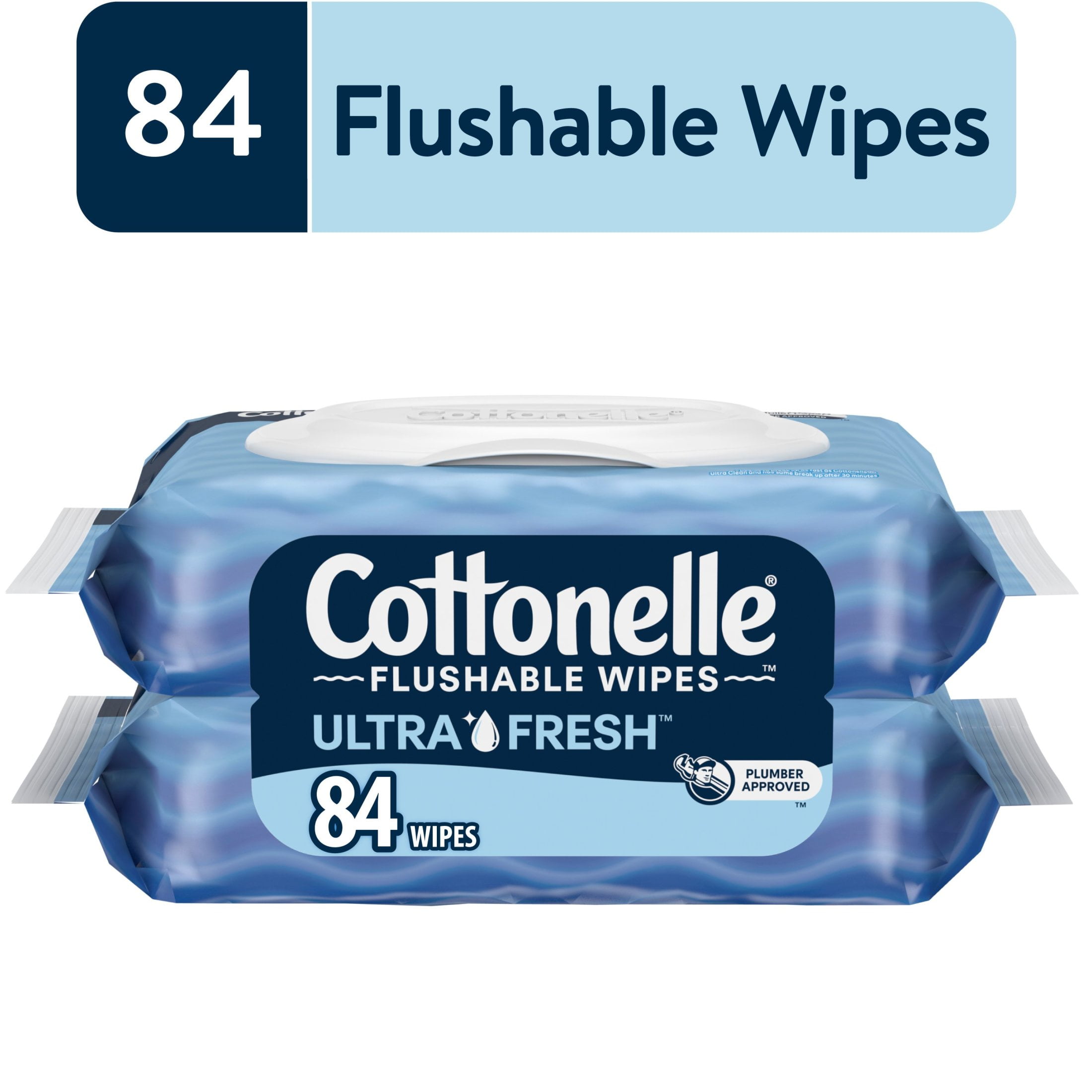 Cottonelle Ultra Fresh Flushable Wipes, 2 Flip-Top Packs