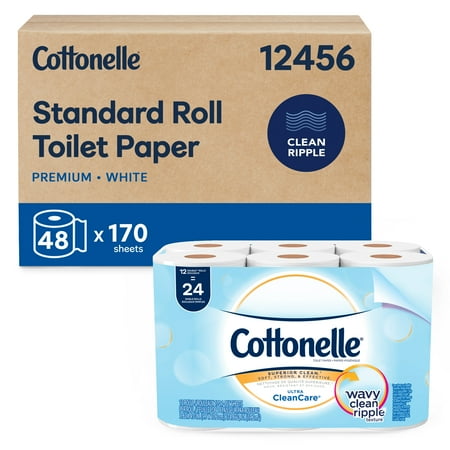 Cottonelle - Professional  Toilet Paper, 1-ply, White, 170 Sheets/Roll, 12 Rolls/Pack (12456)