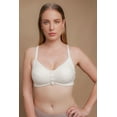 thumbnail image 1 of Cottonique Deborah Support Racerback Bra Size: 34D | Color: Natural, 1 of 5