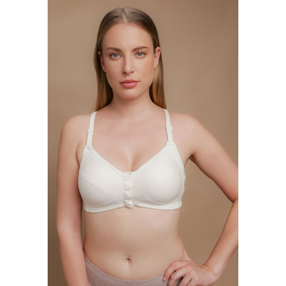 Cottonique Deborah Support Racerback Bra Size: 36D | Color: Natural