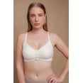 thumbnail image 1 of Cottonique Deborah Support Racerback Bra Size: 38B | Color: Natural, 1 of 5