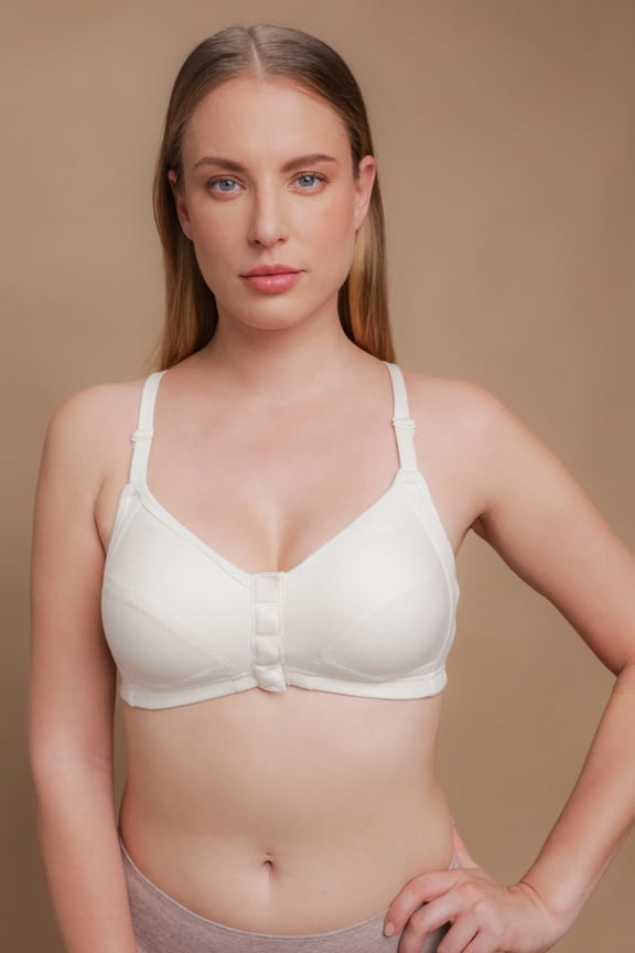 Deborah Support Racerback Bra Size: 38D | Color: Natural