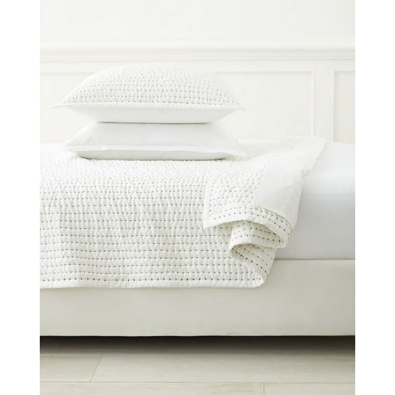 Cottonkanthaquilt Solid color hand stitched cotton kantha quilt indian cotton blanket queen size