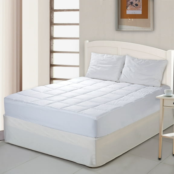 "Cottonloft Self-Cooling 100% Cotton Mattress Pad 100% Cotton Fill and Cover"