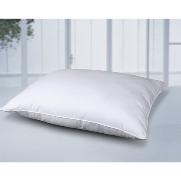 Cottonloft Self-Cooling Multi Position Feather Core and Cotton Filled Soft Bed Pillow with Cotton Cover - White King