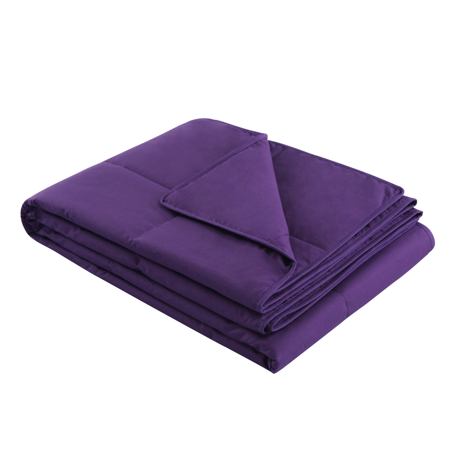Cottonpure 100% Sustainable Cotton Filled Blanket, Full/Queen, Purple