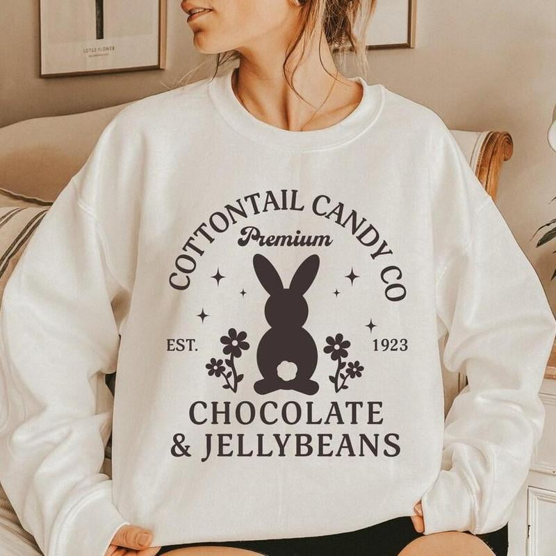 Cottontail Candy Co Sweat. Easter Candy Sweater. Easter Farmhouse ...