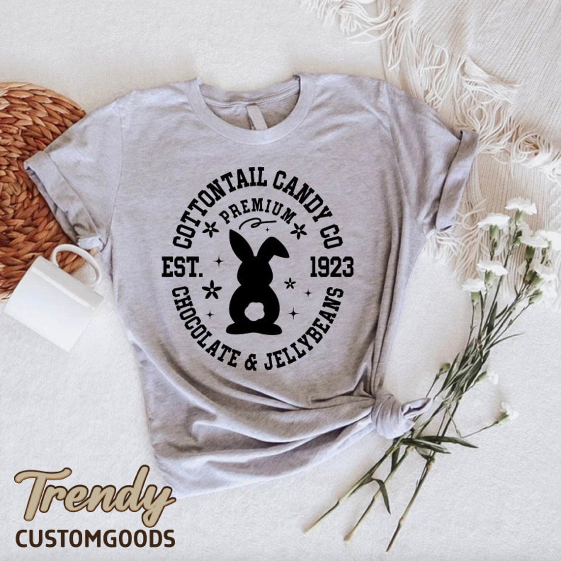 Cottontail Candy Company Easter Shirt, Easter Bunny T-Shirt, Easter Tee For Women, Carrot Tee ...