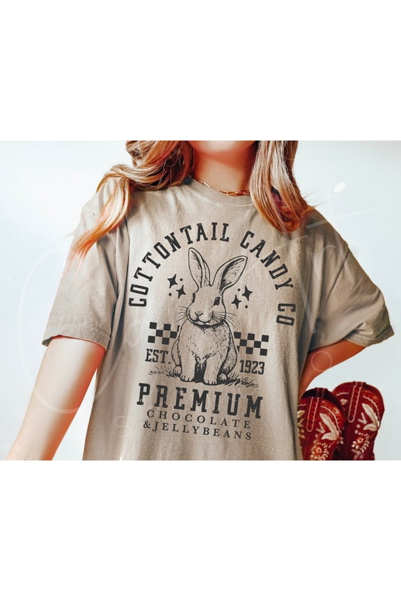 Cottontail Candy Company T-Shirt, Easter Shirt Design, DIY Craft Cut File for Cricut, Easter Sublimation Tee