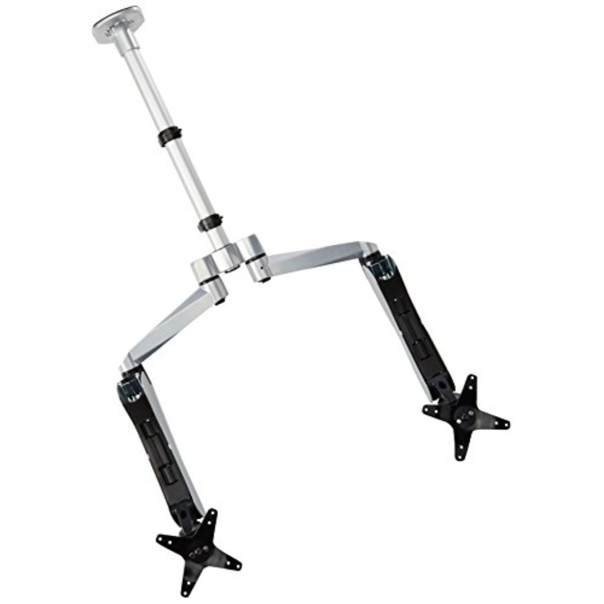 Expandable Dual Monitor Desk Mount with Spring Arm and Clamp Base