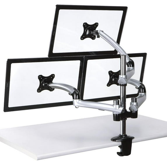 Cotytech Spring Arm Height Adjustable 3 Screen Desk Mount